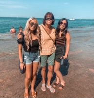 Doctor Brady's family on the beach