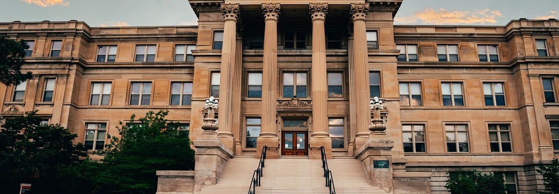 Outside view of dental school building