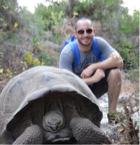 Doctor Nickas with a turtle