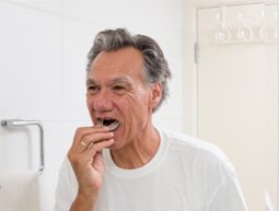 Man wearing mouthguard in Sycamore 