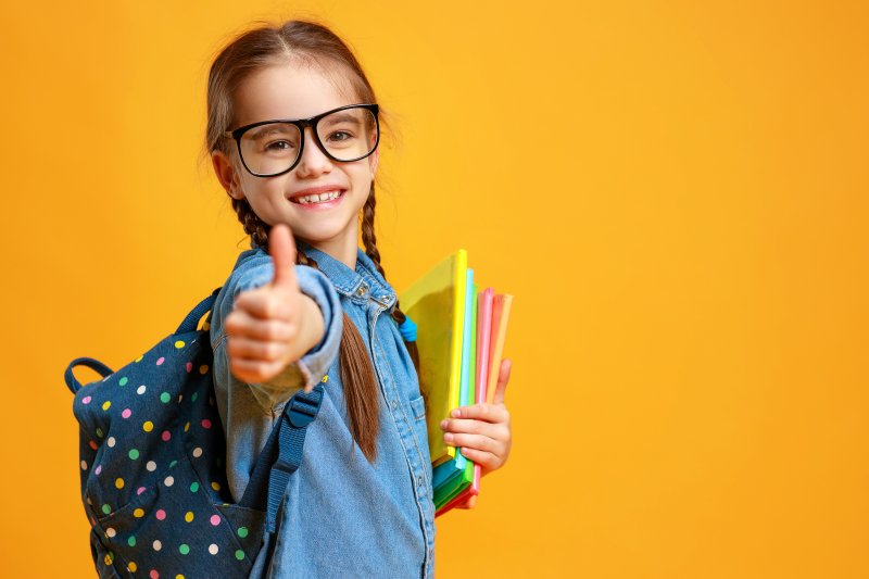 girl going back to school