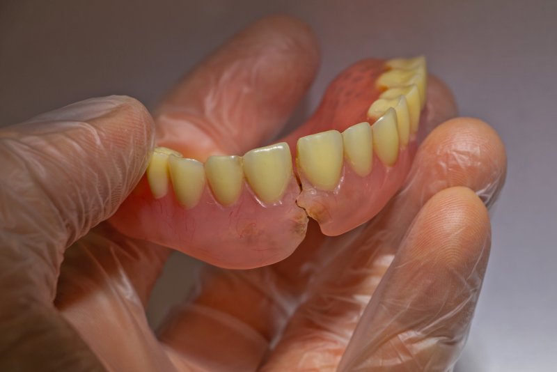 broken denture